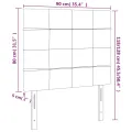Têtes de lit 2 pcs Crème 90x5x78/88 cm Tissu