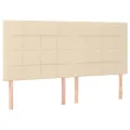 Têtes de lit 4 pcs Crème 100x5x78/88 cm Tissu