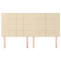 Têtes de lit 4 pcs Crème 100x5x78/88 cm Tissu