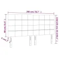 Têtes de lit 4 pcs Crème 100x5x78/88 cm Tissu