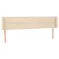 Tête de lit avec oreilles Crème 203x16x78/88 cm Tissu