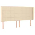 Tête de lit avec oreilles Crème 203x23x118/128 cm Tissu
