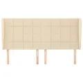Tête de lit avec oreilles Crème 203x23x118/128 cm Tissu