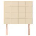 Têtes de lit 2 pcs Crème 100x5x78/88 cm Tissu