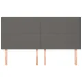 Têtes de lit 4 pcs Gris 100x5x78/88 cm Similicuir
