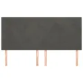 Têtes de lit 4 pcs Gris foncé 80x5x78/88 cm Velours
