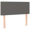 cadre de lit avec matelas Gris 90x190 cm Similicuir