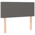 cadre de lit avec matelas Gris 90x200 cm Similicuir