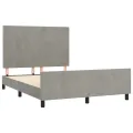 Cadre de lit avec tête de lit Gris clair 140x200 cm