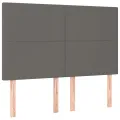 Tête de lit à LED Gris 144x5x118/128 cm Similicuir