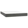 cadre de lit et matelas Gris foncé 140x190cm Velours
