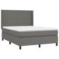 cadre de lit matelas LED Gris 140x190cm Similicuir