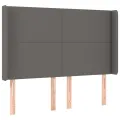 cadre de lit matelas LED Gris 140x190cm Similicuir
