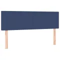 cadre de lit avec matelas Bleu 140x200 cm Tissu