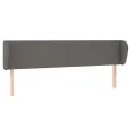 Tête de lit avec oreilles Gris 163x23x78/88 cm Similicuir