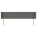 Tête de lit avec oreilles Gris 163x23x78/88 cm Similicuir