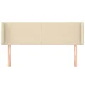 Tête de lit avec oreilles Crème 147x16x78/88 cm Tissu