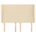 Tête de lit avec oreilles Crème 147x23x118/128 cm Tissu