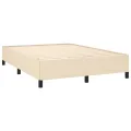cadre de lit avec matelas Crème 140x200 cm Tissu