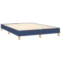 cadre de lit avec matelas Bleu 140x190 cm Tissu