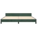 Cadre de lit avec tête de lit Vert foncé 200x200 cm Velours