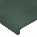 Cadre de lit avec tête de lit Vert foncé 200x200 cm Velours