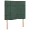 cadre de lit avec matelas Vert foncé 90x190 cm