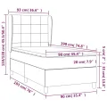 cadre de lit avec matelas Vert foncé 90x190 cm