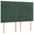 cadre de lit et matelas Vert foncé 140x200cm Velours
