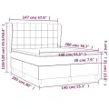 cadre de lit et matelas Vert foncé 140x200cm Velours
