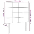 Têtes de lit 2 pcs Vert foncé 90x5x78/88 cm Velours