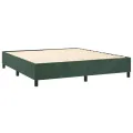 cadre de lit et matelas Vert foncé 180x200cm Velours