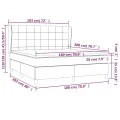 cadre de lit et matelas Vert foncé 180x200cm Velours