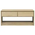 Table basse SAUDA chêne 99x55x45 cm bois de pin massif