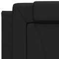Cadre de lit avec lumières LED noir 90x190 cm similicuir