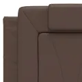 Cadre de lit avec lumières LED marron 120x200 cm similicuir