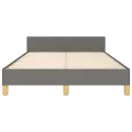 Cadre de lit avec tête de lit gris foncé 120x190 cm tissu