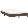 Cadre de lit marron foncé 120x190 cm tissu