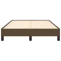 Cadre de lit marron foncé 120x190 cm tissu