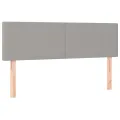 cadre de lit avec matelas Gris clair 140x190cm Tissu
