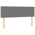 cadre de lit et matelas et LED Gris foncé 140x200 cm