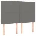 cadre de lit avec matelas Gris foncé 140x190cm Tissu