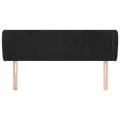 Tête de lit avec oreilles Noir 147x23x78/88 cm Velours