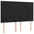 cadre de lit matelas et LED Noir 140x200 cm Velours