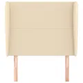 Tête de lit avec oreilles Crème 103x23x118/128 cm Tissu