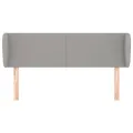 Tête de lit avec oreilles Gris clair 147x23x78/88 cm Tissu