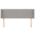 Tête de lit avec oreilles Gris clair 147x16x78/88 cm Tissu