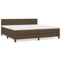 cadre de lit avec matelas Marron foncé 200x200 cm