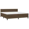cadre de lit avec matelas Marron foncé 200x200 cm