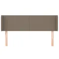 Tête de lit avec oreilles Taupe 147x16x78/88 cm Tissu